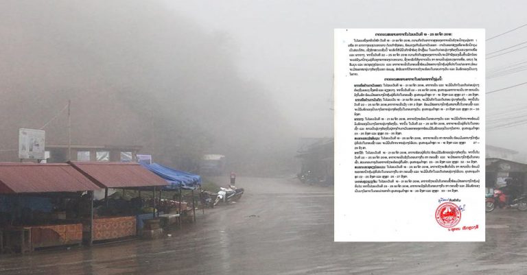 ສະພາບອາກາດໃນວັນທີ 21-25 ພະຈິກ 2018 ຈະມີອາກາດໜາວ ແລະ ຝົນຕົກບາງທ້ອງຖິ່ນ