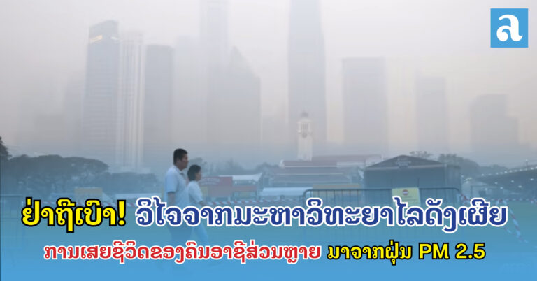 ຄົນອາຊີສ່ວນຫຼາຍເສຍຊີວິດຍ້ອນຝຸ່ນ PM 2.5