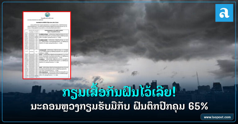 ພະຍາກອນອາກາດແຕ່ເວລາ 12 ໂມງ ຂອງວັນທີ 11/6/2024 ເຖິງເວລາ 12 ໂມງຂອງວັນທີ 12/06/2024