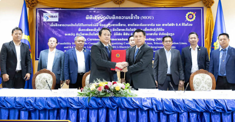 ສຶກສາຮ່ວມມືການຈັດລະບຽບສາຍສື່ສານ ແລະ ສາຍໄຟຟ້າ 0,4 ກິໂລໂວນ ລົງໃຕ້ດິນ ໃນທົ່ວປະເທດ