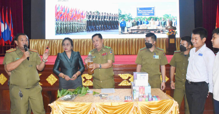 ໂຄສະນາເຜີຍແຜ່ຜົນຮ້າຍຂອງຢາເສບຕິດ ແລະ ປະມວນກົດໝາຍອາຍາສະບັບປັບປຸງ ປີ 2017 ວ່າດ້ວຍການກະທຳຜິດກ່ຽວກັບຢາເສບຕິດ.