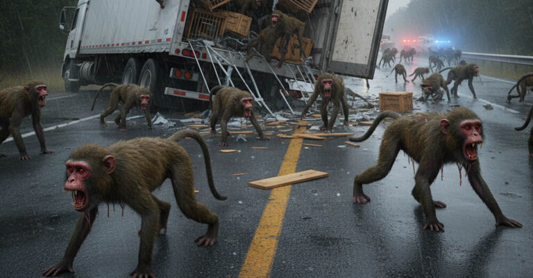 ຝູງລີງຕິດເຊື້ອຫຼຸດ! ລົດບັນທຸກຝູງລີງທົດລອງຕິດເຊື້ອໄວຣັສ ປະສົບອຸບັດຕິເຫດ ເຮັດໃຫ້ລີງຈຳນວນໜຶ່ງຫຼຸດອອກ ຢູ່ລັດມິສຊິສຊິບປີ ສະຫະລັດອາເມລິກາ